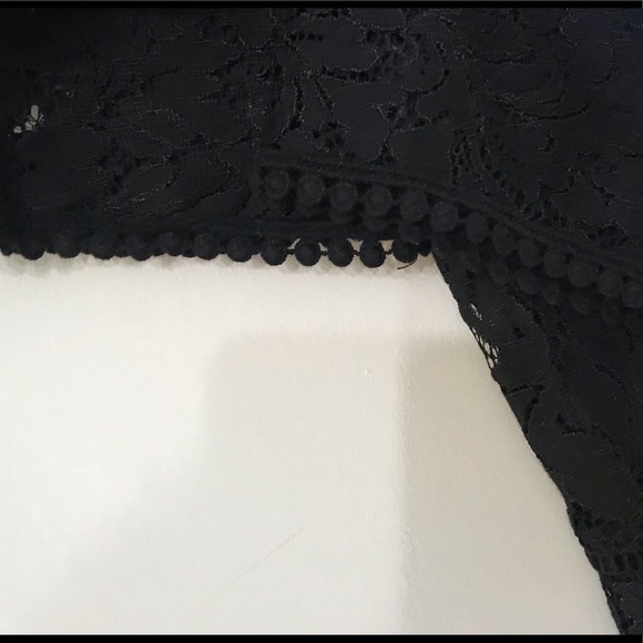 Zara Black Lace All Over High Neck Long Sleeve Top Blouse - Picture 4 of 8